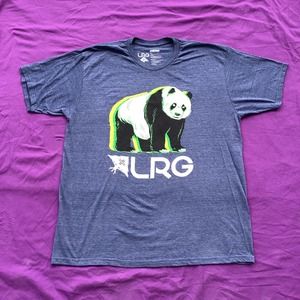 Lifted Research Group LRG Navy Heather Wavy Panda Shirt New Mens‎ XL